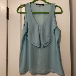 Turquoise chiffon top